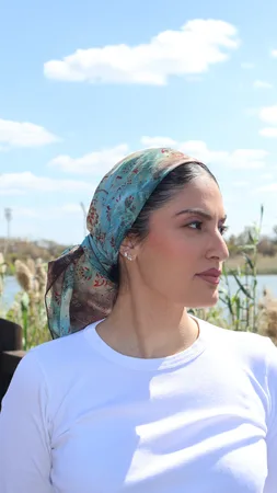 מטפחת מרובעת בוהו שיק שיפון