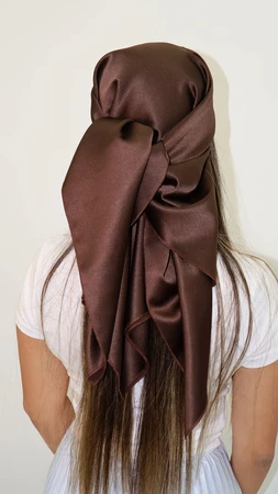 מטפחת לונג סטאן חום 2 צדדים